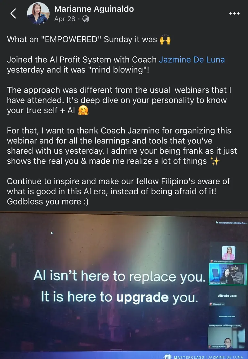 Testimonial from Marianne