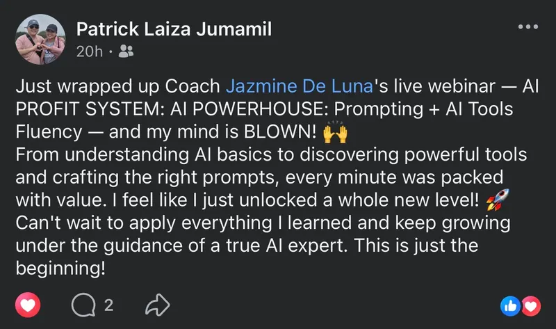 Testimonial from Patrick